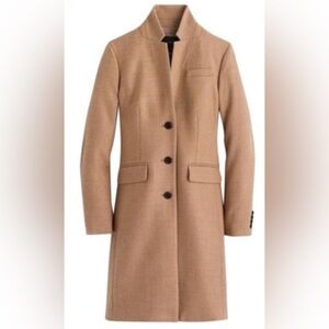 J. Crew Camel Wool Blend Long Pea Coat